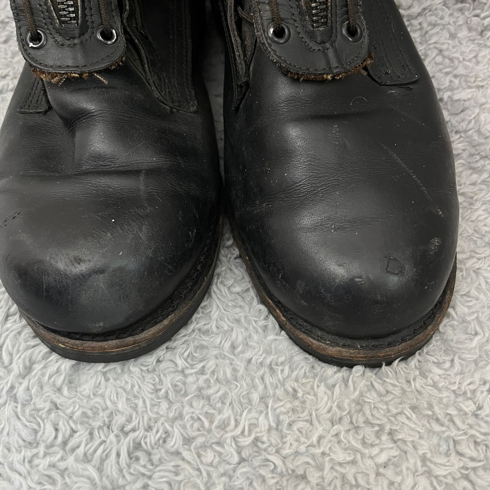 Addison Shoe Co Combat Boots Mens 9.5 E Black Leather Military Vintage 1981 - Picture 6 of 12